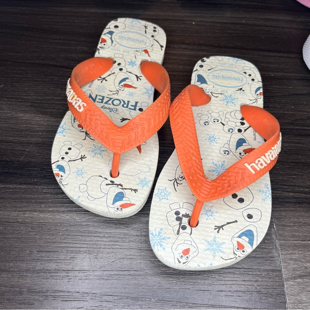 Havaianas Orange Flip Flops Casual Beach Sandals